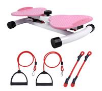Waist Twister Machine, Adjustable Exercise Twist Board - Noiseless Ab Twister for Belly Fat & Core Workout - 300 lbs Capacity Waist Sculptor for Women & Men Home Gym Fitness - Pink