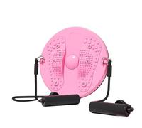 Waist Twister Machine Exercise, Ab Twist Waist Disc Board, with Elastic Rope, Silent Rotation, Non-slip Bottom, Effective fat Reduction, for Home Fitness(Pink)