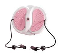 Waist Twister Machine Exercise, Ab Twist Waist Disc Board, With Pull Rope, Intelligent Counting, Non-slip Bottom, Smooth Rotation(Pink)