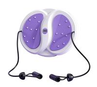 Waist Twister Machine Exercise, Ab Twist Waist Disc Board, With Pull Rope, Intelligent Counting, Non-slip Bottom, Smooth Rotation(Purple)