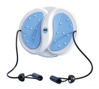 Waist Twister Machine Exercise, Ab Twister Board, With Pull Rope, Non-slip Base, Silent Rotation, Compact and Easy to Store, for Core Muscle Training(Blue)