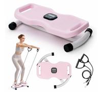 Waist Twister Machine Exercise with Handlebar, Ab Twister Board with LED Digital Display, 300 lbs Capacity & Ultra-Quiet, Noiseless Home Gym Workout Equipment for Women Belly Fat and Slim Waist (Pink)