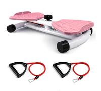 Waist Twister Machine with 300 lbs Weight Capacity, Abs Workout for Slim Waist and Core Ab Exercise, Noiseless Home Gym Exercise Equipment for Women Men, Pink