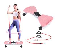 Waist Twisting Disc, Exercise Twist Boards, Waist Sculptor Ab Twister Machine with Resistance Bands & Counter, Non-slip Balance Board, Core Workouts, Weight Loss,Fitness Plate Home Equipment for Women