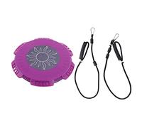 Waist Twisting Disc with Pull Rope, Aerobic Exercise Board for Body Shaping, 360° Rotating Balance Platform with Dual Resistance Ropes for Home and Office Use (Purple)