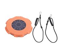 Waist Twisting Disc with Pull Rope, Aerobic Exercise Board for Body Shaping, 360° Rotating Balance Platform with Dual Resistance Ropes for Home and Office Use (Orange)