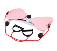 Waist Twisting Machine, Waist Sculptor Machine Twiister, Ab Twister Machine with Resistance Bands, Non-slip Twist Board for Exercise & Core WorkoutsPink,12x53x33cm