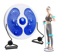 Waist Whisper Disc, TGKYK Waist Twisting Disc with Drawstring, Multifunctional Waist Whisperer Body Shaping Disc, Massageable Twister Exercise for Waist for Slimming Waist, Arms, Hips and Thighs(Blue)