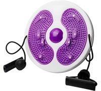 Waist Whisper Waist Twisting Disc, Adjustable Twist Exercise Disc with Handles and Drawstring, Waist Slimming Balance Rotating Disc with Massage Foot Sole - Home Fitness Gym Equipment (Purple)