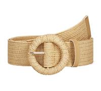 Waist Wow Woven Belts for Women Elastic Boho Braided Belt Canvas Casual Stretchy Belt for Dress Jeans,2-Khaki,XL