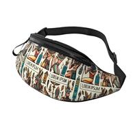 Waistpack Colorful-Egyptian-Gods, Cycling Waist Bag Elegant Belt Bag Pouch Adjustable Sports Bum Bag for Work Dog Walking Activities