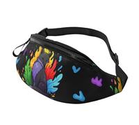 Waistpacks Fashion Bum Bag Elemental Fox Kitsune Foldable Bumbags for Fitness Running Activities 14X35Cm
