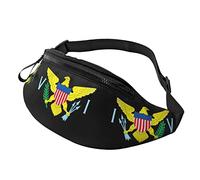 Waistpacks U.S. Virgin Islands National Flag, Fanny Pack Unisex Chest Bag Adjustable Running Waist Pack for Women Boys Sports
