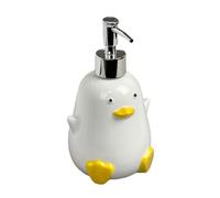 WAIT FLY Cute Duck Ceramic Soap Dispenser with Plasic Pump, Refillable Lotion Soap Bottle, Dish Soap Dispenser, Hand Soap Dispenser