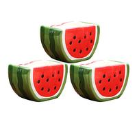 WAIT FLY Set of 3 Cute Watermelon Shape Ceramics Planters Gardening Pots Decoration for Cactus Succulent Flower Decoration for Home Garden