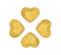 WAIT FLY Sweet Heart-Shaped Ceramic Pudding Cake Bowl Set of 4, Microwave Safe