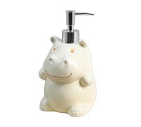 WAIT FLY White Porcelain Hippo Shaped Soap Dispenser with Pump, Refillable Lotion Soap Bottle, Lotion Bottle, Hand Soap Dispenser, Home Bath Room Kitchen Decoration
