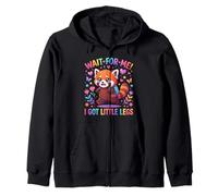 Wait For Me I Got Little Legs Cute Red Panda Kids Zip Hoodie