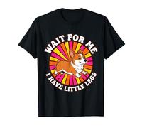 Wait for Me I Have Little Legs Corgi Dog Retro Sunset T-Shirt