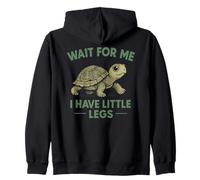 Wait for Me I Have Little Legs - Cute Funny Turtle Meme Zip Hoodie