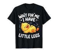 Wait for Me I Have Little Legs Duck Value Graphic T-Shirt, Men, Black, M