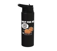 Wait for Me I Have Little Legs Funny Capybara Short People Stainless Steel Insulated Water Bottle