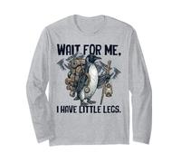 Wait for Me I Have Little Legs Funny Penguin Short People Long Sleeve T-Shirt