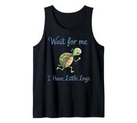 Wait for Me I Have Little Legs, Funny Short Leg Meme Turtle Tank Top