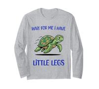 Wait for Me I Have Little Legs Funny Turtle Meme Long Sleeve T-Shirt