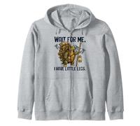Wait For Me I Have Little Legs Funny Turtle Short People Zip Hoodie