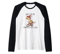 Wait for Me I Have Little Legs T-Rex Raglan Baseball Tee