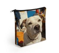 Wait for The Wind to Come. Makeup Bag with Sturdy Zipper，Linen Material Storage Bag,Large Capacity And Multi-Purpose Cosmetic Bag for Daily Life, Travel, Outings, Business Trips And Other Occasions