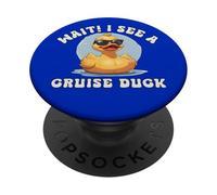 Wait I See a Cruise Duck Vacation Ocean Travel Hunt Hide Fun PopSockets Adhesive PopGrip