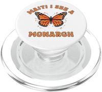 Wait I See a Monarch Colorful Flowers Butterfly Watcher Fun PopSockets PopGrip for MagSafe