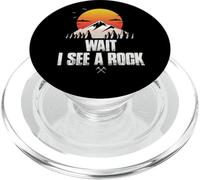 Wait I See A Rock Funny Geologist PopSockets PopGrip for MagSafe