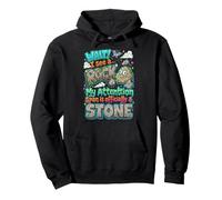 Wait I See A Rock My Attention Span Stone Funny Pullover Hoodie