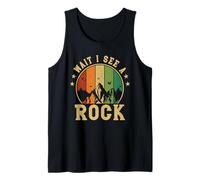 Wait I See A Rock Retro Nature Adventure Hiker Hike Hiking Tank Top