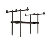 Wait-Time Rod Holder Frame for Carp Fishing, Four Rest Heads, Twin Crossbeam Structure, Portable Shoreline Setup with Soil Pins, Tidy Raised Placement Carp Rod Holder Shoreline Stand Crossbeam Rest