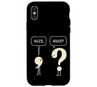 Wait What? Comma Question Punctuation Grammar Linguistics Case for iPhone X/XS
