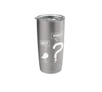 Wait What Grammar Funny Comma and Question Mark Stainless Steel Insulated Tumbler
