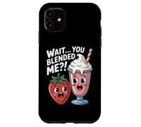 Wait You Blended Me Strawberry Milkshake Kawaii Pun Case for iPhone 11