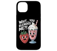 Wait You Blended Me Strawberry Milkshake Kawaii Pun Case for iPhone 14 Plus