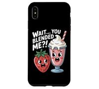 Wait You Blended Me Strawberry Milkshake Kawaii Pun Case for iPhone XS Max