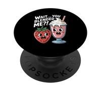 Wait You Blended Me Strawberry Milkshake Kawaii Pun PopSockets Adhesive PopGrip