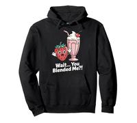 Wait You Blended Me Strawberry Milkshake Pun Pullover Hoodie