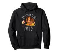 WAIT YOUR TURN FAT BOY Funny Thanksgiving Humor Pullover Hoodie