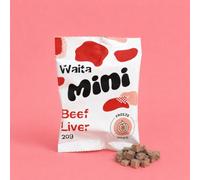 Waita Freeze-Dried Mini Beef Liver Cubes for Dogs & Cats | 100% Beef Liver Training Treats | Single Ingredient, High Protein | 0.5cm Bite-Sized Rewards & Meal Topper | 20g x 5
