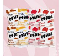 Waita Freeze-Dried Mini Rewards Collection for Dogs & Cats | 8 Pack Variety Bundle | 100% Single Ingredient Training Treats | Chicken, Duck, Beef Liver & Rabbit Liver | Bite-Sized 0.5cm Cubes