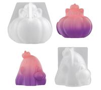 Waitamo 2Pcs Resin Moulds, Halloween Silicone Mould Pumpkin Ghost Epoxy Resin Molds for Casting Party Autumn Decor (Halloween A)