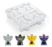 Waitamo Resin Moulds, Angel Silicone Mould 4 Shapes of Angels Molds for Epoxy Resin Casting Ambient Lighting Home Decor Gift